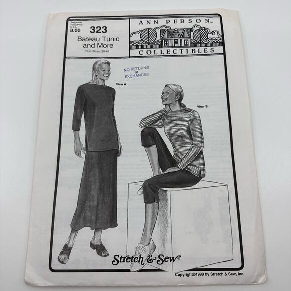 Set of 2 Stretch & Sew 150 Super Set & 323 Bateau Tunic Sewing Patterns - Picture 11 of 11